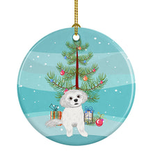 Load image into Gallery viewer, Shih-Tzu Silver and White #1 Christmas Ceramic Ornament