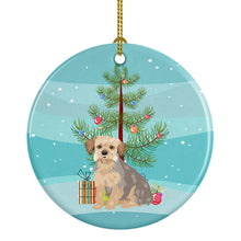 Load image into Gallery viewer, Yorkie Blue and Tan #1 Christmas Ceramic Ornament