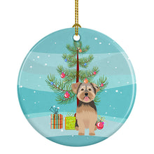 Load image into Gallery viewer, Yorkie Chocolate #2 Christmas Ceramic Ornament