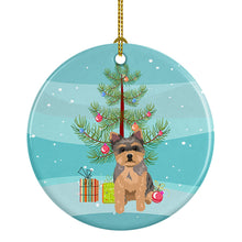 Load image into Gallery viewer, Yorkie Chocolate Puppy Christmas Ceramic Ornament