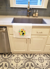 Load image into Gallery viewer, Basenji Easter White Kitchen Towel Set of 2