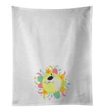 Load image into Gallery viewer, Black and White Bull Terrier Easter White Kitchen Towel Set of 2