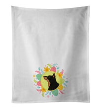 Load image into Gallery viewer, Lancashire Terrier Easter White Kitchen Towel Set of 2