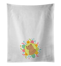 Load image into Gallery viewer, Norwich Terrier Easter White Kitchen Towel Set of 2