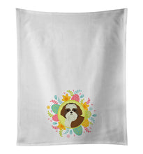 Load image into Gallery viewer, Shih Tzu Easter White Kitchen Towel Set of 2
