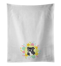 Load image into Gallery viewer, English Bulldog Black and White Easter White Kitchen Towel Set of 2