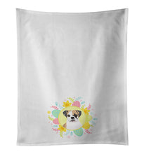 Load image into Gallery viewer, English Bulldog Tricolor #2 Easter White Kitchen Towel Set of 2