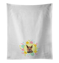 Load image into Gallery viewer, German Shepherd Red Sable Easter White Kitchen Towel Set of 2