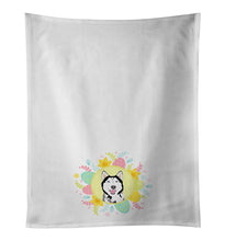 Load image into Gallery viewer, Siberian Husky Black and White #1 Easter White Kitchen Towel Set of 2