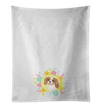 Load image into Gallery viewer, Cavalier King Charles Spaniel Blenheim #2 Easter White Kitchen Towel Set of 2