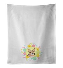 Load image into Gallery viewer, Pembroke Welsh Corgi Sable and White Easter White Kitchen Towel Set of 2