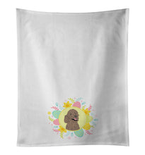 Load image into Gallery viewer, Poodle Standard Brown Easter White Kitchen Towel Set of 2