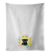 Load image into Gallery viewer, Pug Black #2 Easter White Kitchen Towel Set of 2