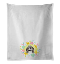 Load image into Gallery viewer, Shih-Tzu Silver and White #2 Easter White Kitchen Towel Set of 2