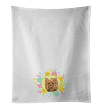 Load image into Gallery viewer, Yorkie Black and Gold #1 Easter White Kitchen Towel Set of 2