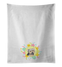 Load image into Gallery viewer, Yorkie Blue and Tan #2 Easter White Kitchen Towel Set of 2