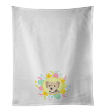 Load image into Gallery viewer, Yorkie Blue and Tan Puppy Easter White Kitchen Towel Set of 2