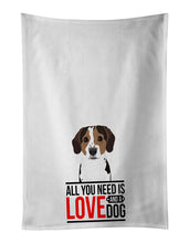Load image into Gallery viewer, Beagle Tricolor Ticked  White Kitchen Towel Set of 2