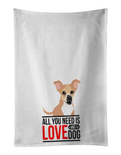 Load image into Gallery viewer, Chihuahua Gold and White  White Kitchen Towel Set of 2