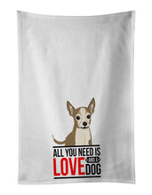 Load image into Gallery viewer, Chihuahua Silver and Tan  White Kitchen Towel Set of 2