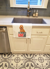 Load image into Gallery viewer, Doodle Liver #4  White Kitchen Towel Set of 2