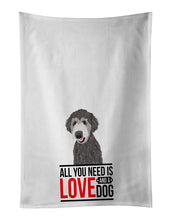 Load image into Gallery viewer, Doodle Silver #2  White Kitchen Towel Set of 2