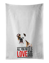 Load image into Gallery viewer, English Bulldog Tricolor #3  White Kitchen Towel Set of 2