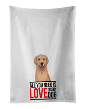 Load image into Gallery viewer, Golden Retriever Fawn #3  White Kitchen Towel Set of 2