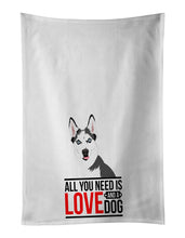 Load image into Gallery viewer, Siberian Husky Puppy  White Kitchen Towel Set of 2