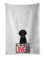 Load image into Gallery viewer, Labrador Retriever Black #3  White Kitchen Towel Set of 2