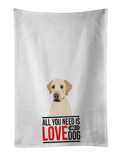 Load image into Gallery viewer, Labrador Retriever Yellow #3  White Kitchen Towel Set of 2