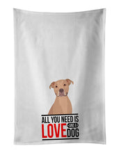 Load image into Gallery viewer, Pit Bull Fawn #1  White Kitchen Towel Set of 2