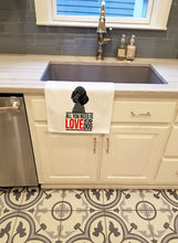 Load image into Gallery viewer, Poodle Standard Black  White Kitchen Towel Set of 2