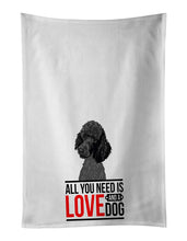 Load image into Gallery viewer, Poodle Standard Black  White Kitchen Towel Set of 2
