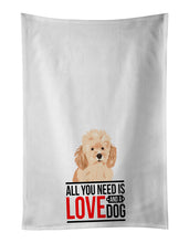 Load image into Gallery viewer, Poodle Toy Apricot #2  White Kitchen Towel Set of 2