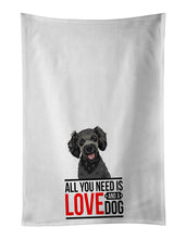 Load image into Gallery viewer, Poodle Toy Grey  White Kitchen Towel Set of 2
