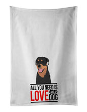 Load image into Gallery viewer, Rottweiler Black and Tan #7  White Kitchen Towel Set of 2