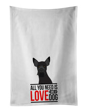 Load image into Gallery viewer, Schnauzer Black #2  White Kitchen Towel Set of 2