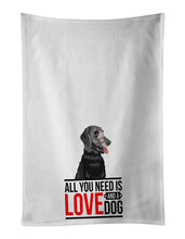 Load image into Gallery viewer, Schnauzer Black and Tan  White Kitchen Towel Set of 2