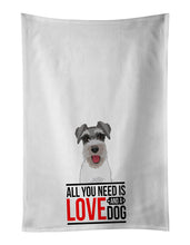Load image into Gallery viewer, Schnauzer Salt and Pepper #3  White Kitchen Towel Set of 2