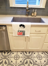 Load image into Gallery viewer, Shih-Tzu Black and White #4  White Kitchen Towel Set of 2