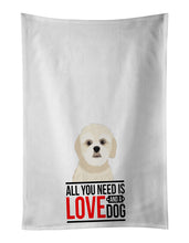 Load image into Gallery viewer, Shih-Tzu Gold #3  White Kitchen Towel Set of 2