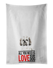 Load image into Gallery viewer, Shih-Tzu Silver Gold and White #1  White Kitchen Towel Set of 2
