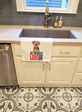 Load image into Gallery viewer, Yorkie Chocolate #2  White Kitchen Towel Set of 2