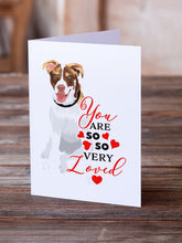 Load image into Gallery viewer, Australian Shepherd Red and White #2 so Loved Greeting Cards -  Blank Note Cards – 8-Pack of Artist-Designed Cards with Envelopes
