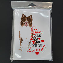 Load image into Gallery viewer, Australian Shepherd Red Tricolor #2 so Loved Greeting Cards -  Blank Note Cards – 8-Pack of Artist-Designed Cards with Envelopes