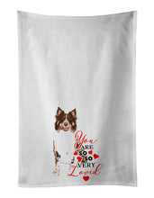 Load image into Gallery viewer, Australian Shepherd Red Tricolor #2 so Loved White Kitchen Towel Set of 2