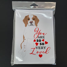 Load image into Gallery viewer, Beagle Red and White Red Ticked #1 so Loved Greeting Cards -  Blank Note Cards – 8-Pack of Artist-Designed Cards with Envelopes