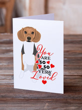Load image into Gallery viewer, Beagle Tricolor #1 so Loved Greeting Cards -  Blank Note Cards – 8-Pack of Artist-Designed Cards with Envelopes