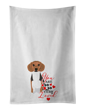 Load image into Gallery viewer, Beagle Tricolor #1 so Loved White Kitchen Towel Set of 2